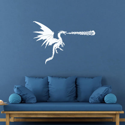 Lettering Stickers Fantasy Fire Breathing Dragon Fly Myth Car Body Decoration