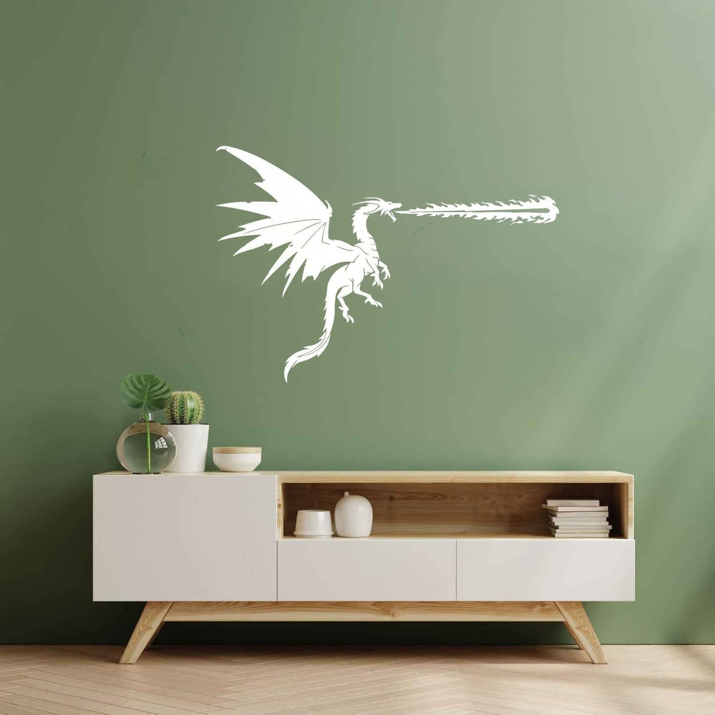 Lettering Stickers Fantasy Fire Breathing Dragon Fly Myth Car Body Decoration