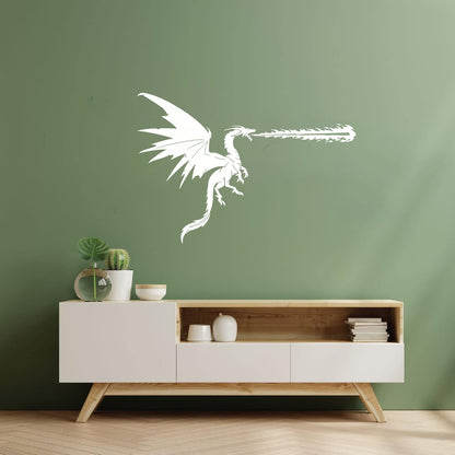 Lettering Stickers Fantasy Fire Breathing Dragon Fly Myth Car Body Decoration