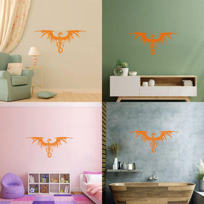 Wall Decals Paster Paper Fantasy Flying Wild Dragon Wings Window Decals