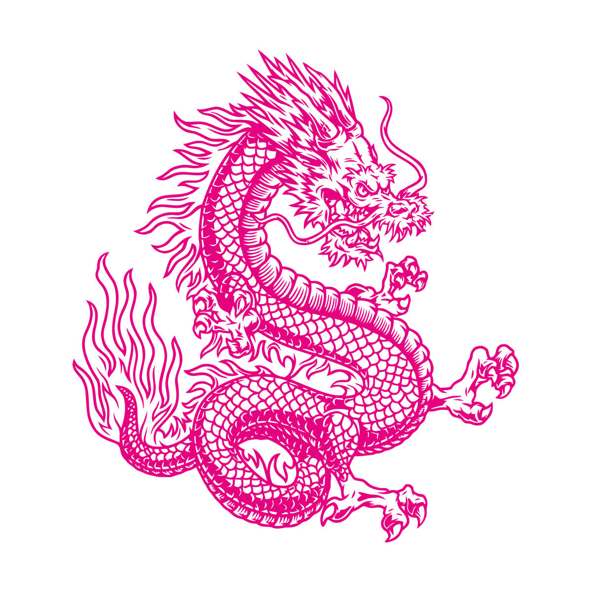 Vinyl Wall Stickers Fantasy Japanese Dragon Snake Mythology Glass Stickers