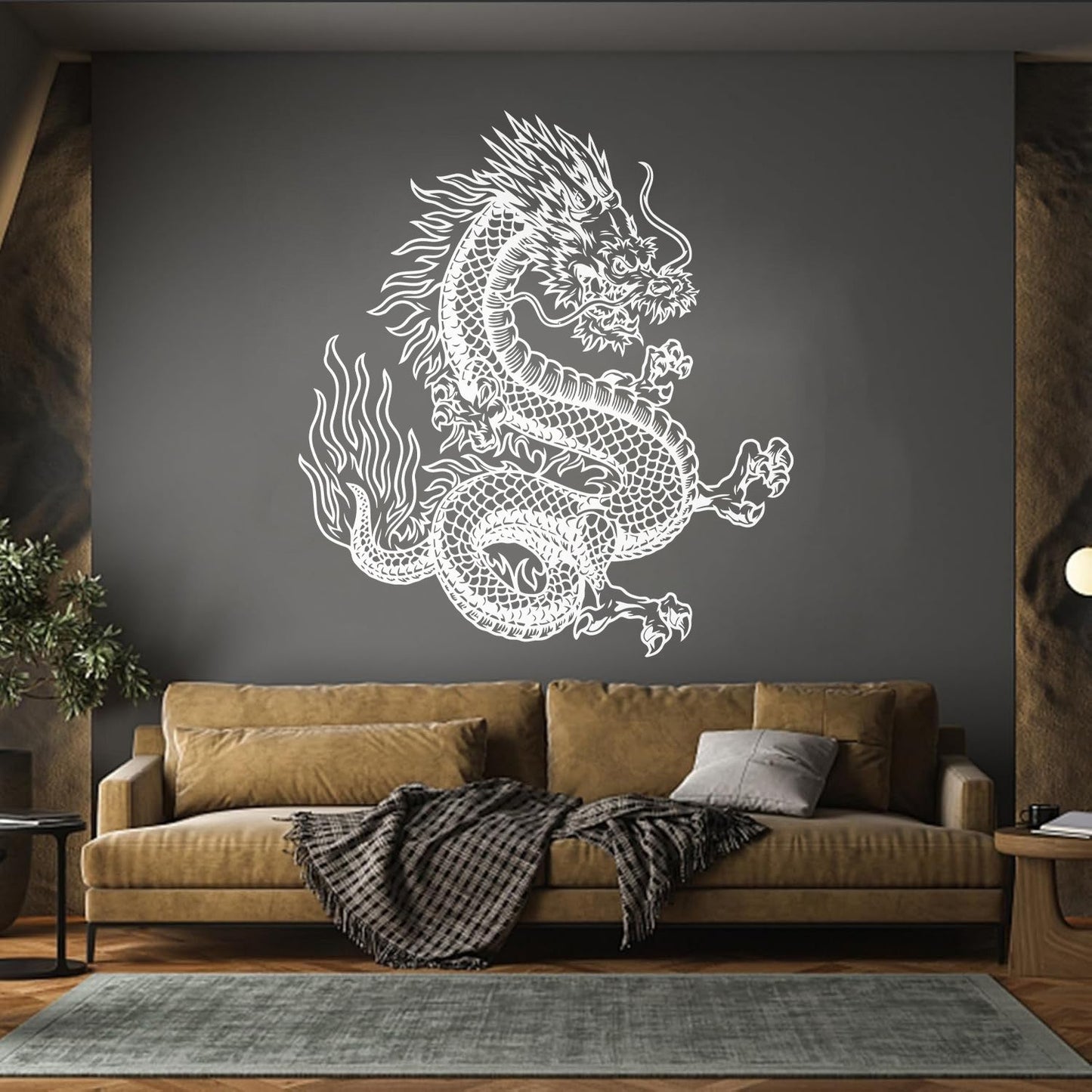 Vinyl Wall Stickers Fantasy Japanese Dragon Snake Mythology Glass Stickers