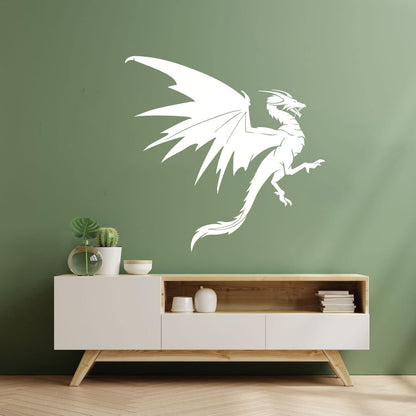 Vinyl Wall Decals Fantasy Magical Flying Dragon Mythology Tattoo Culture