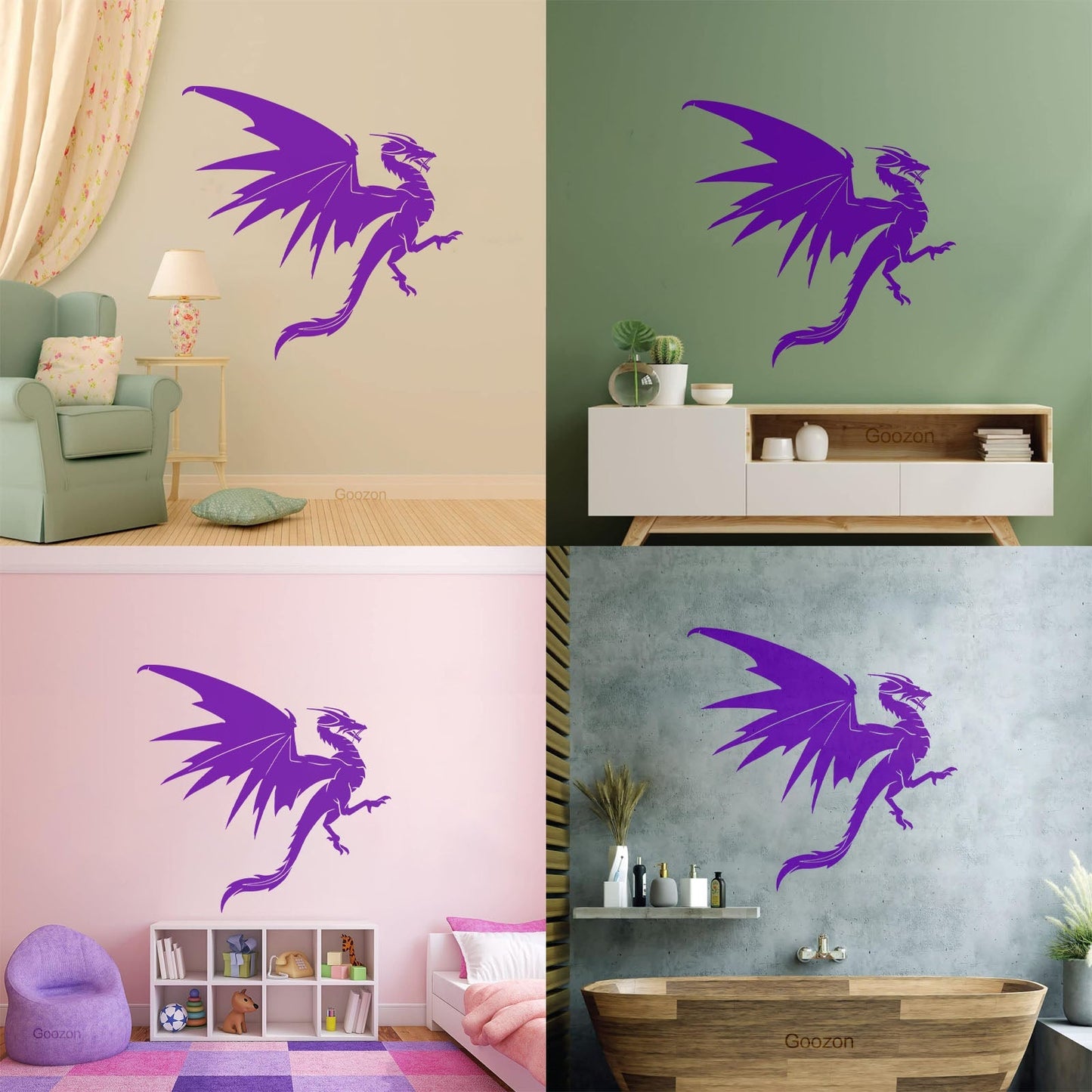 Vinyl Wall Decals Fantasy Magical Flying Dragon Mythology Tattoo Culture
