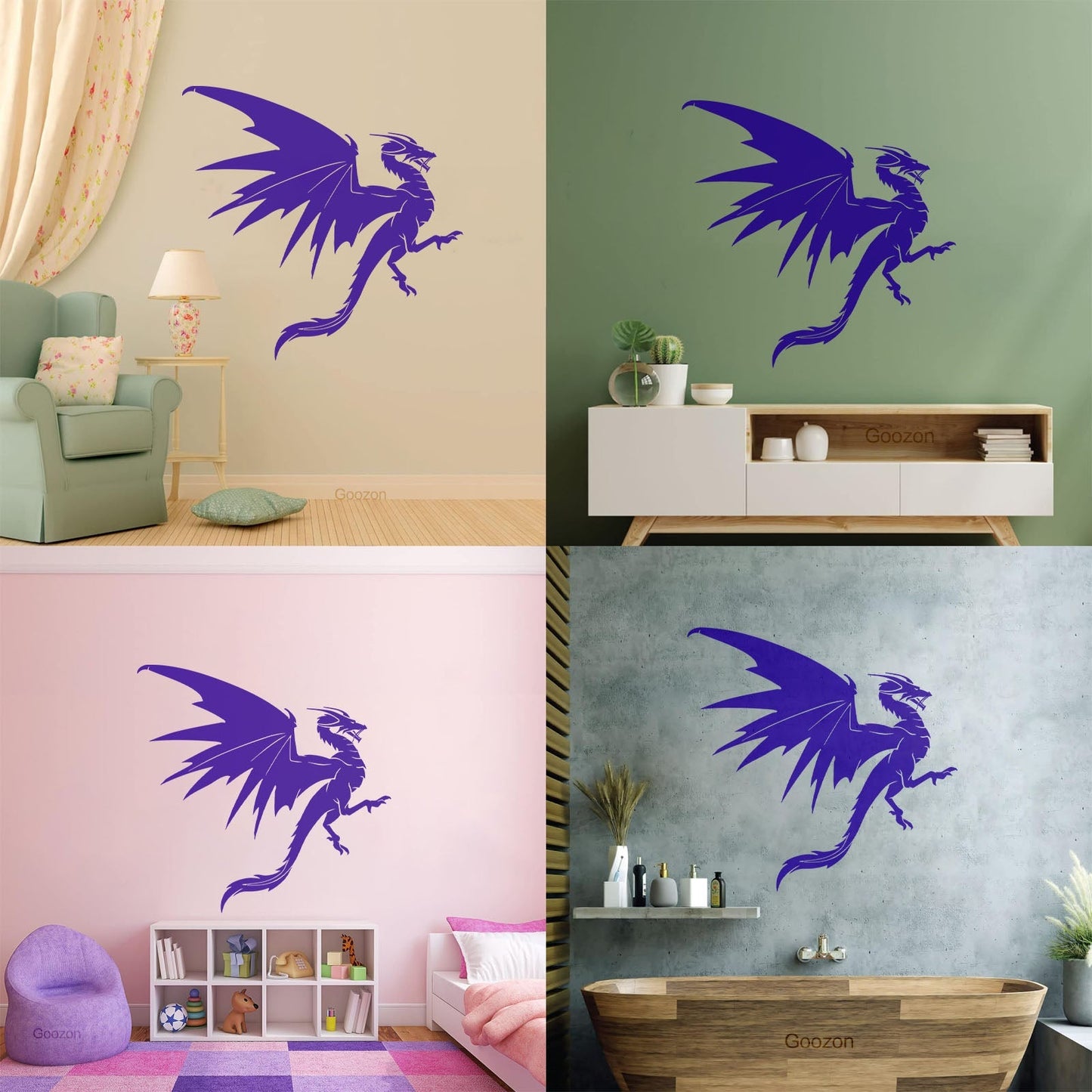Vinyl Wall Decals Fantasy Magical Flying Dragon Mythology Tattoo Culture