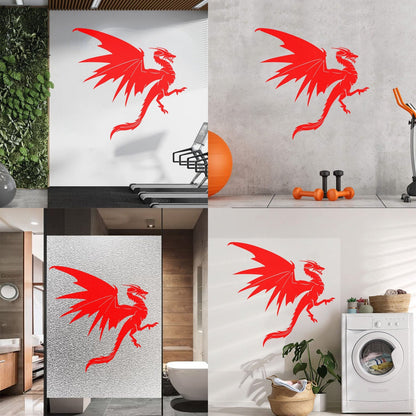 Vinyl Wall Decals Fantasy Magical Flying Dragon Mythology Tattoo Culture