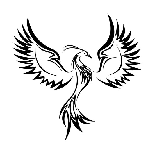 Mural And Wall Vinyl Decal Fantasy Phoenix Bird Abstract Ornament Self Adhesive