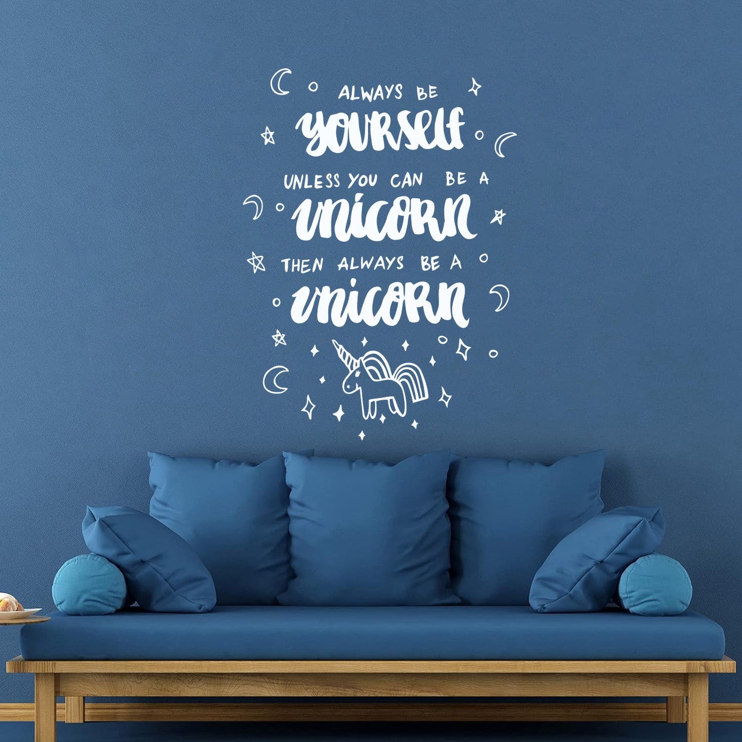 Wall Stickers Paster Paper Fantasy Unicorn Funny Phrase Quote Bedroom Do Not Damage The Wall Surface