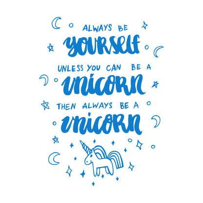 Wall Stickers Paster Paper Fantasy Unicorn Funny Phrase Quote Bedroom Do Not Damage The Wall Surface