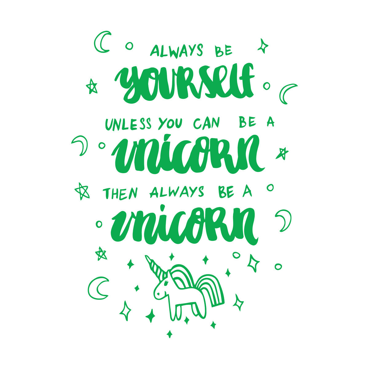 Wall Stickers Paster Paper Fantasy Unicorn Funny Phrase Quote Bedroom Do Not Damage The Wall Surface