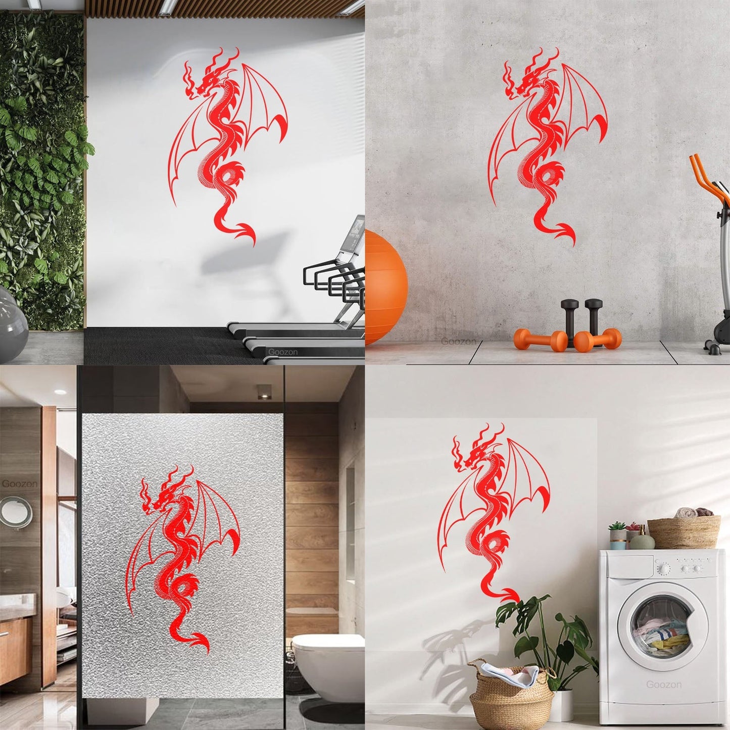Wall Vinyl Sticker Decor Fire Breathing Dragon Fantasy Fairy Tale Multi Color Selection