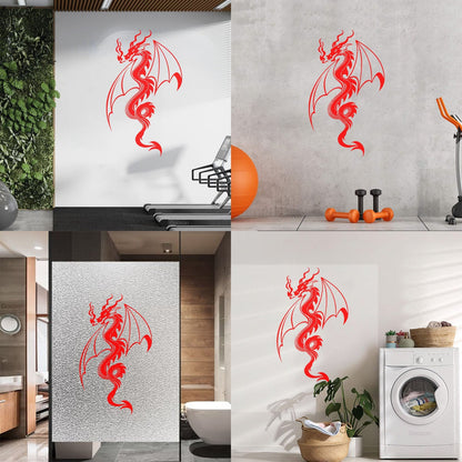 Wall Vinyl Sticker Decor Fire Breathing Dragon Fantasy Fairy Tale Multi Color Selection