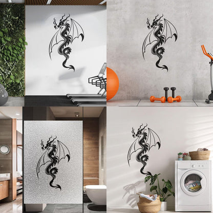 Wall Vinyl Sticker Decor Fire Breathing Dragon Fantasy Fairy Tale Multi Color Selection
