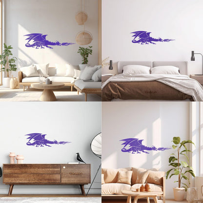 Fire Breathing Dragon Fantasy Fairy Tale Fine Carving Stickers Equipped With Transfer Film Kit