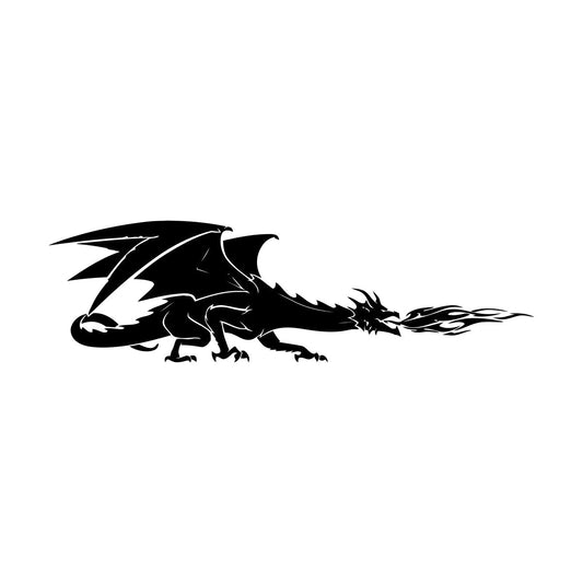 Fire Breathing Dragon Fantasy Fairy Tale Fine Carving Stickers Equipped With Transfer Film Kit