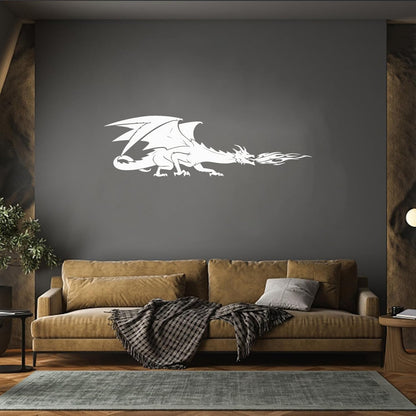 Fire Breathing Dragon Fantasy Fairy Tale Fine Carving Stickers Equipped With Transfer Film Kit
