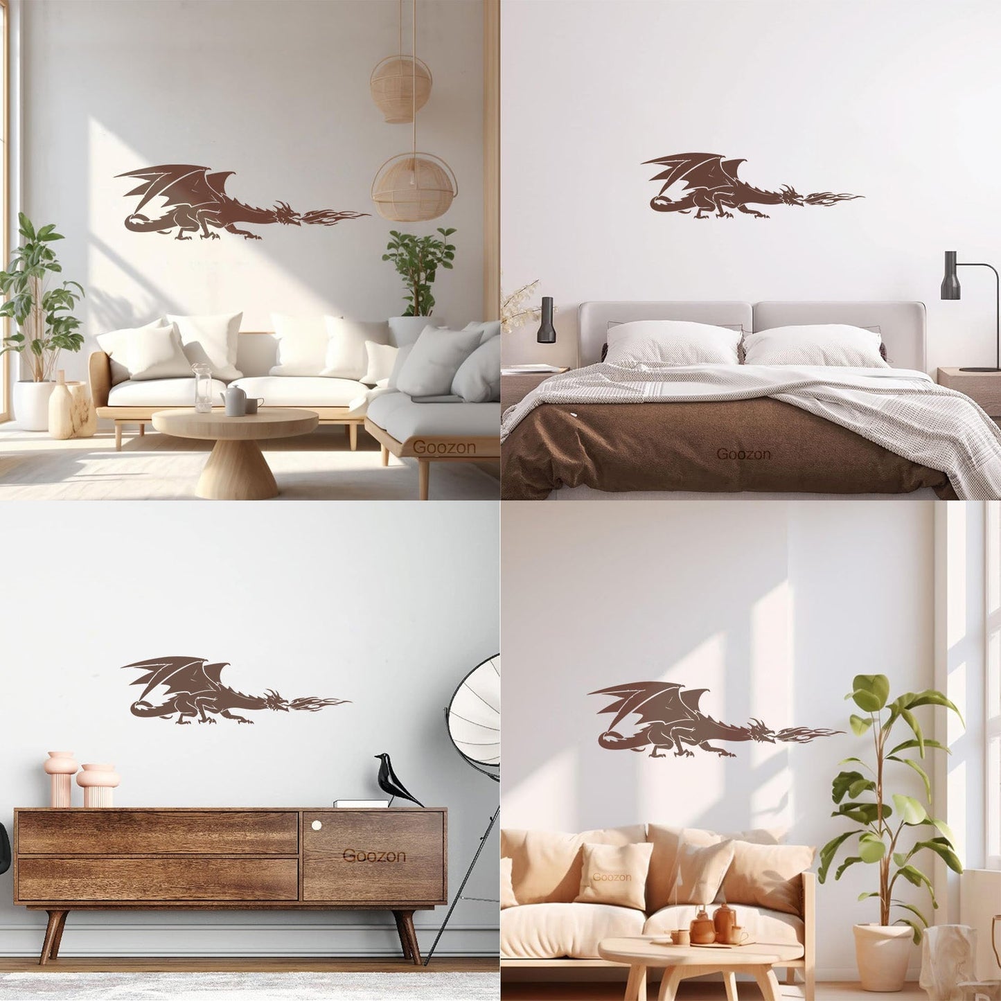 Fire Breathing Dragon Fantasy Fairy Tale Fine Carving Stickers Equipped With Transfer Film Kit