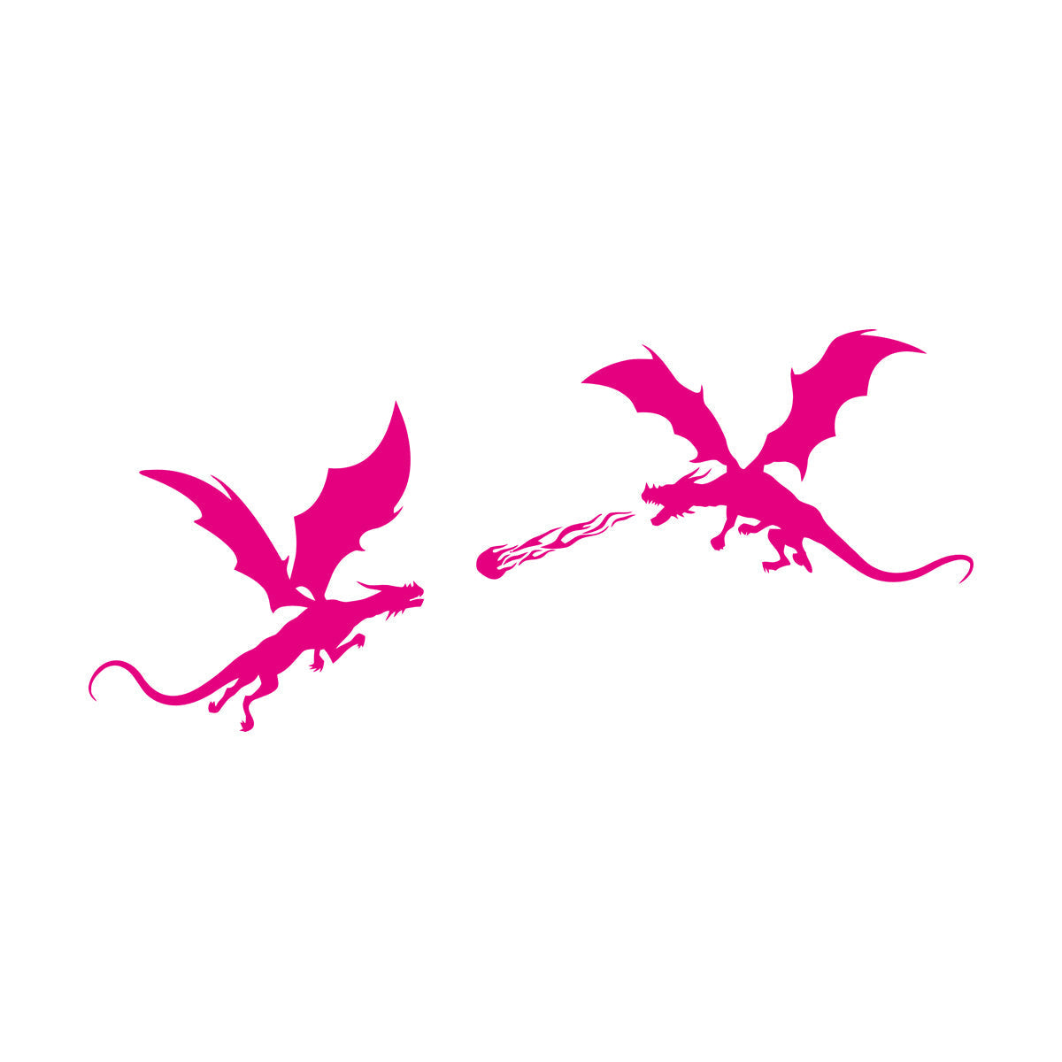Fine Carving Decals Fire Breathing Dragons Fantasy Fairy Tale Art Mural Painting