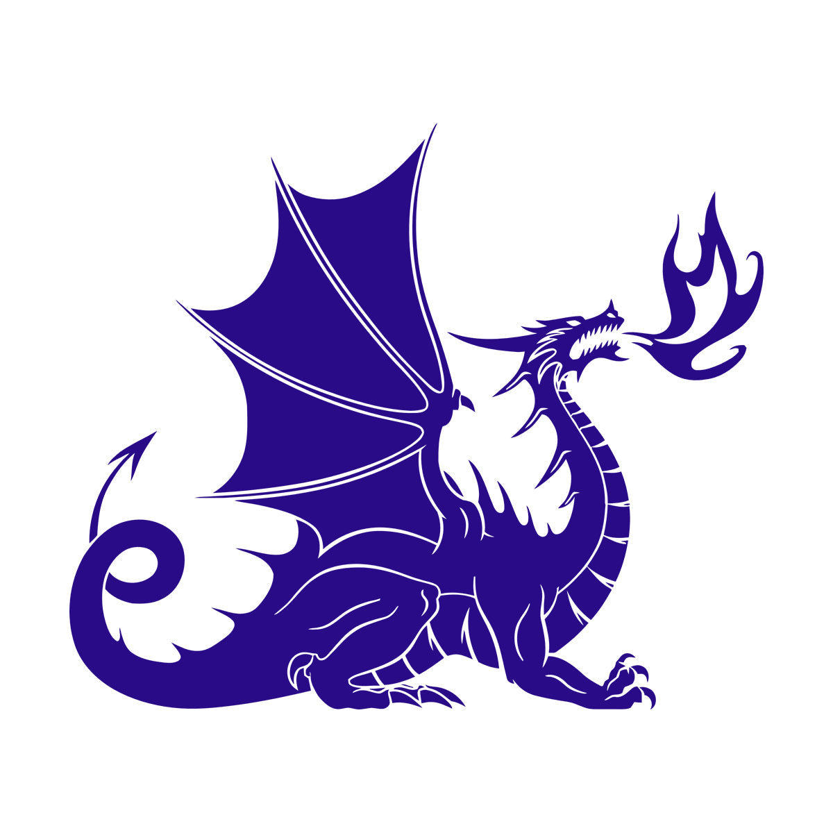 Vinyl Art Sticker Dragon Fire Mythology Fantasy Beast Multiple Size Options