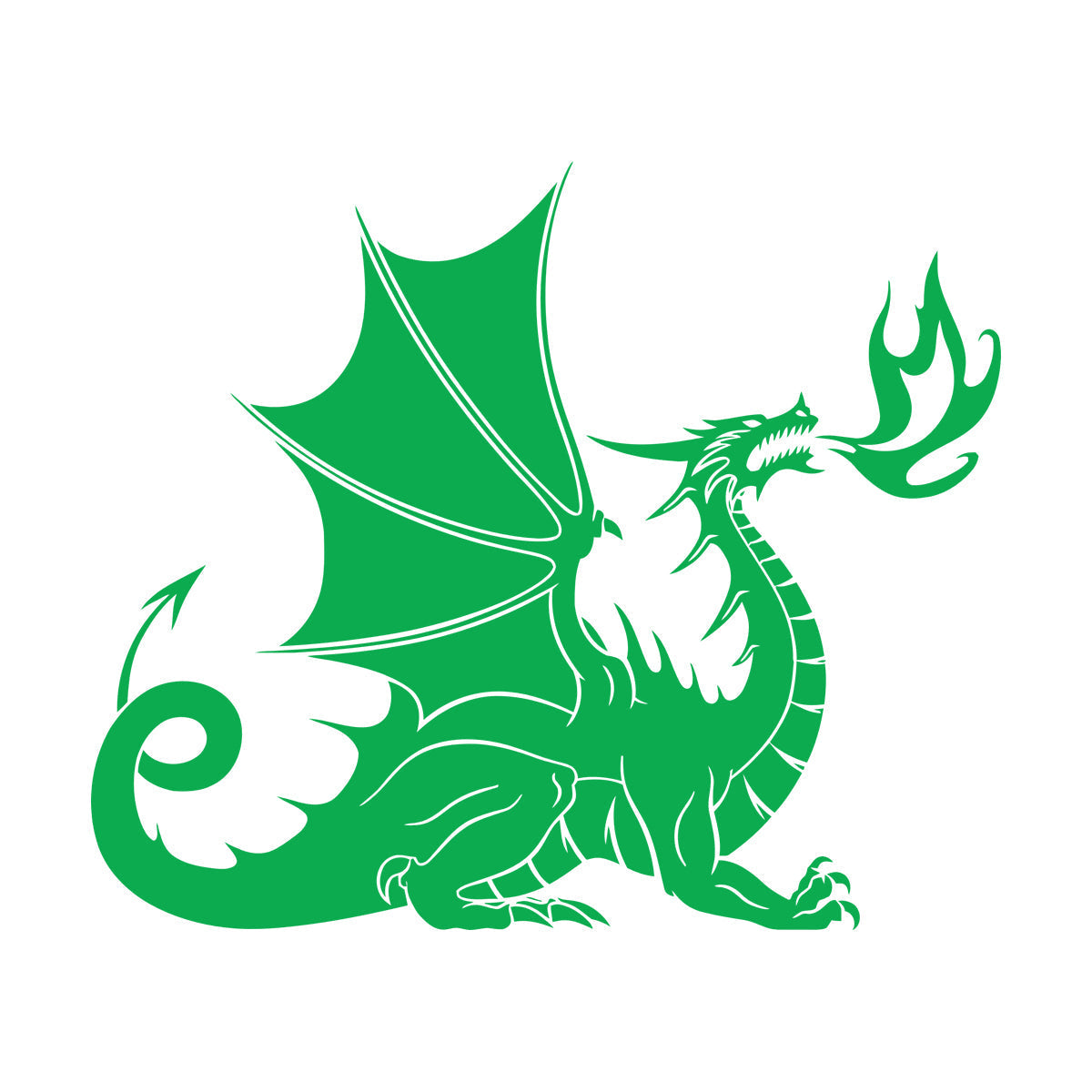 Vinyl Art Sticker Dragon Fire Mythology Fantasy Beast Multiple Size Options