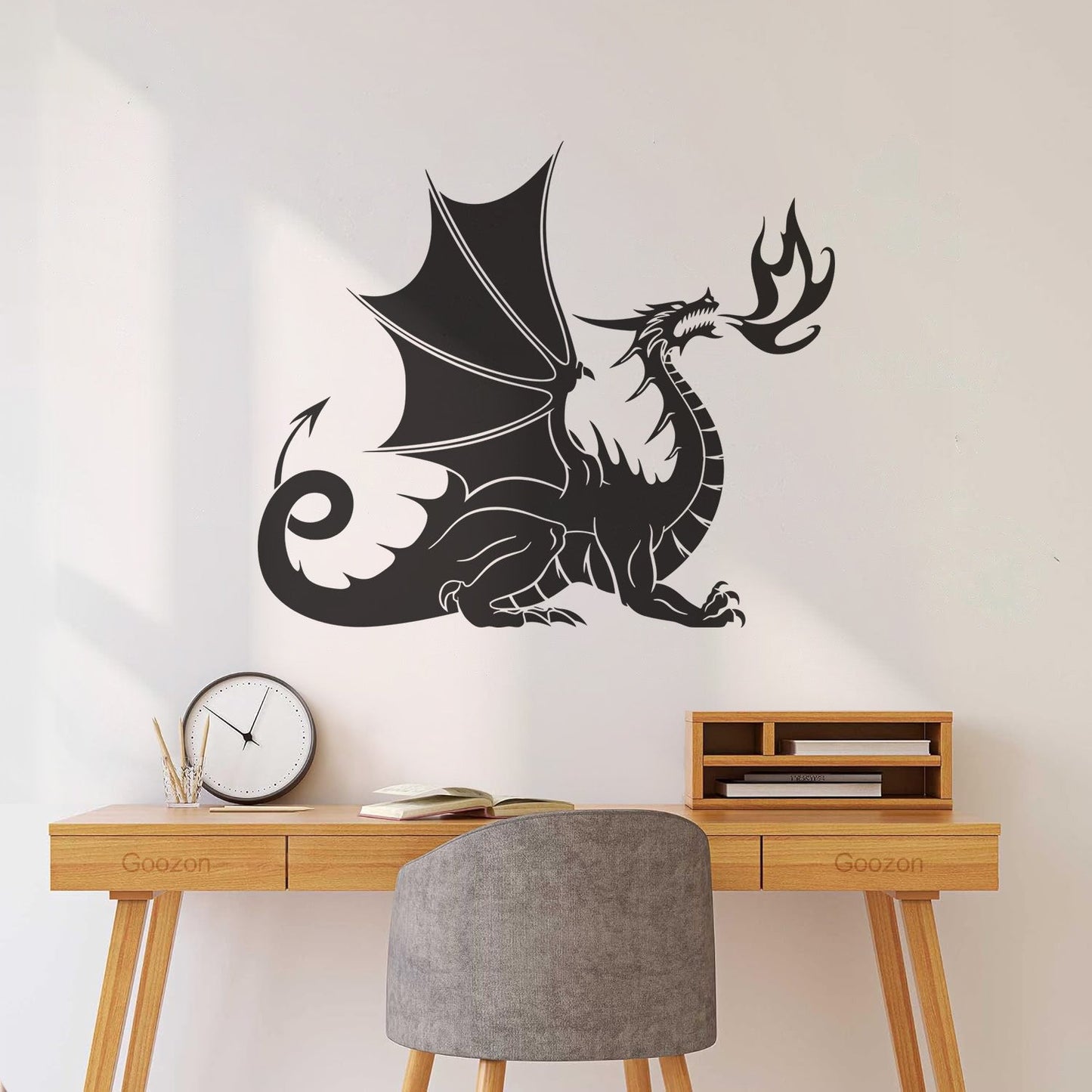 Vinyl Art Sticker Dragon Fire Mythology Fantasy Beast Multiple Size Options
