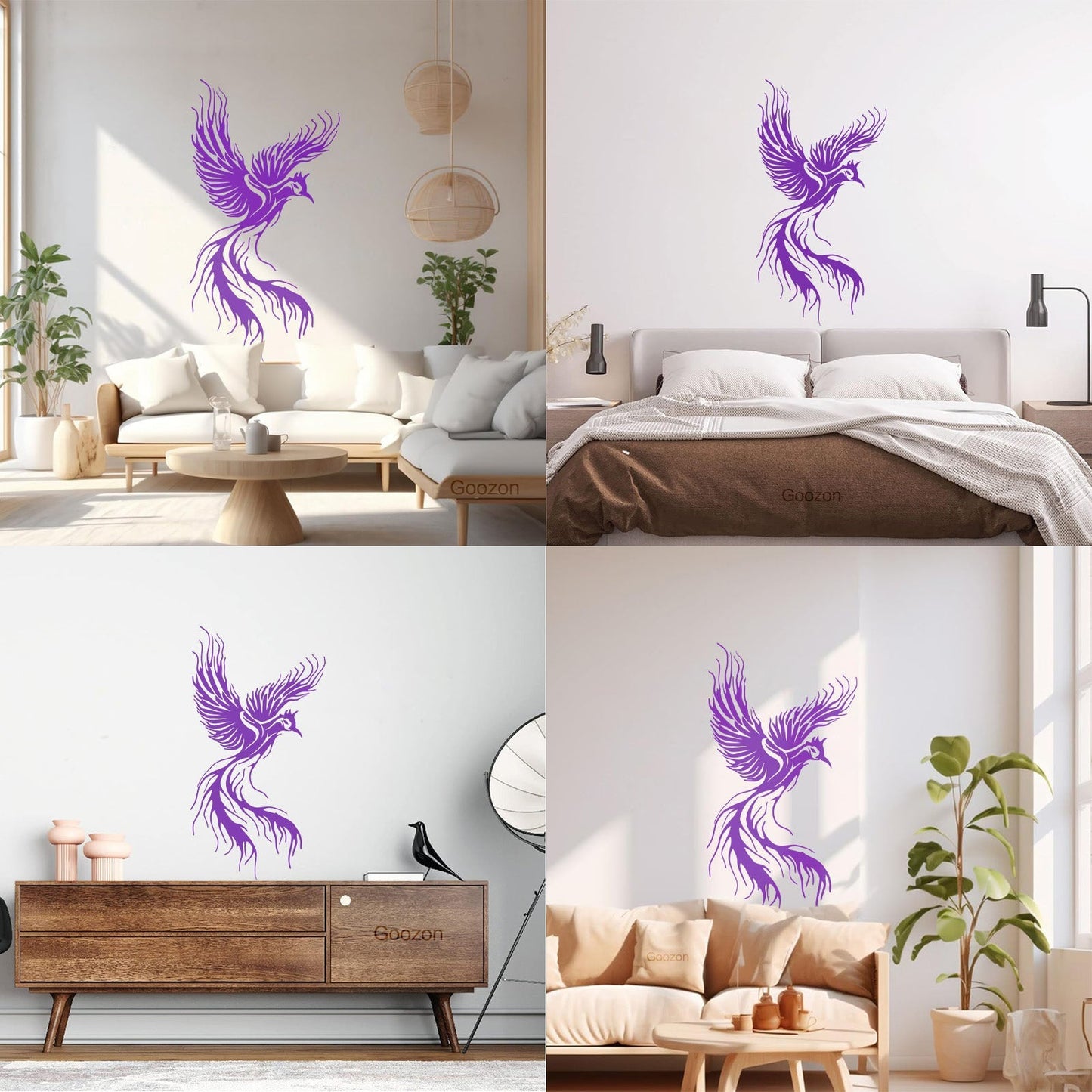 Wall Decals Pvc Phoenix Fly Bird Fantasy Fairytale Personalized Customization