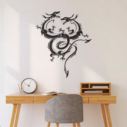 Lettering Stickers Flying Asian Dragons Fantasy Mythology Can Modify And Add Information