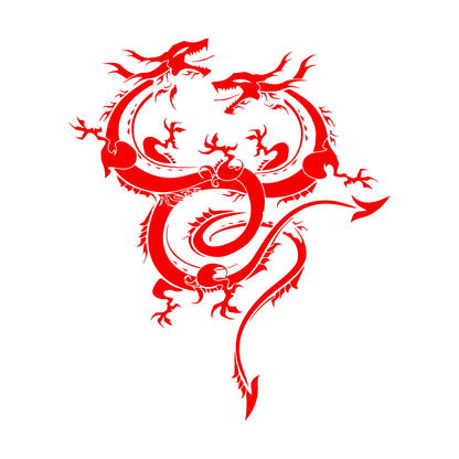 Lettering Stickers Flying Asian Dragons Fantasy Mythology Can Modify And Add Information