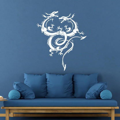 Lettering Stickers Flying Asian Dragons Fantasy Mythology Can Modify And Add Information