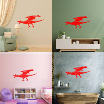 Wall Decals Paster Paper Flying Dragon Mythological Fantasy Beast Art Decoration