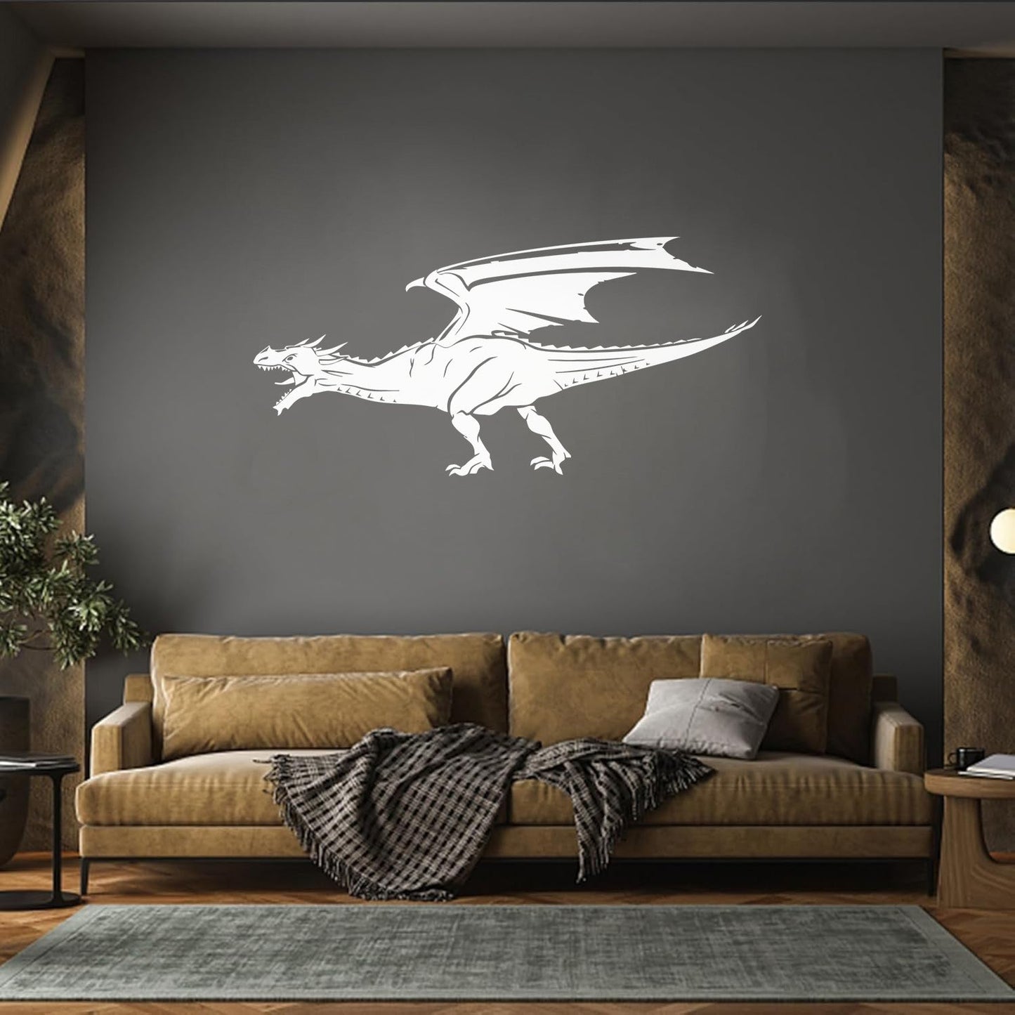 Wall Decals Paster Paper Flying Dragon Mythological Fantasy Beast Art Decoration