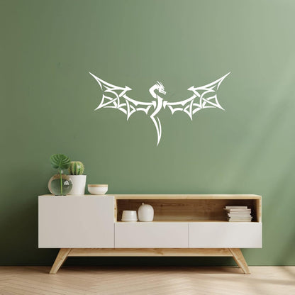 Vinyl Wall Stickers Flying Dragon Wings Tribal Fantasy Mythology Wall Beautification