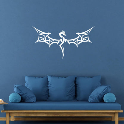 Vinyl Wall Stickers Flying Dragon Wings Tribal Fantasy Mythology Wall Beautification