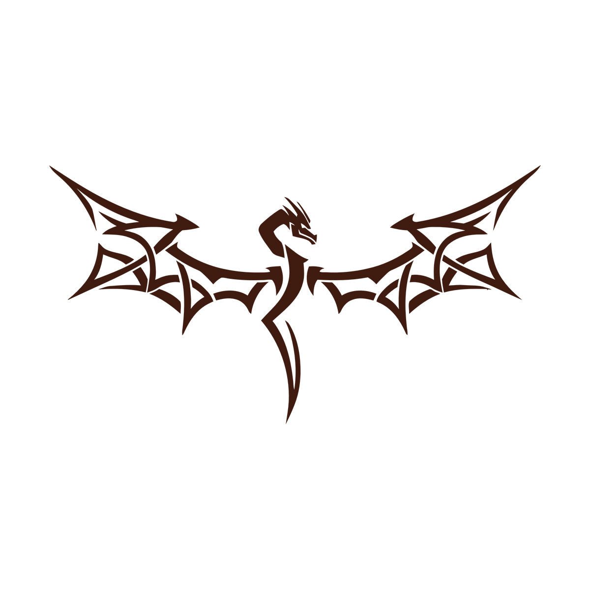 Vinyl Wall Stickers Flying Dragon Wings Tribal Fantasy Mythology Wall Beautification