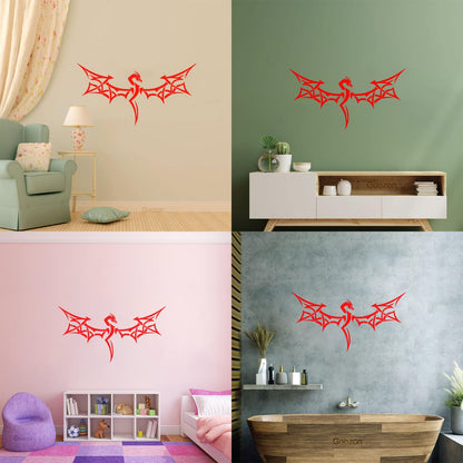 Vinyl Wall Stickers Flying Dragon Wings Tribal Fantasy Mythology Wall Beautification