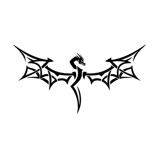 Vinyl Wall Stickers Flying Dragon Wings Tribal Fantasy Mythology Wall Beautification