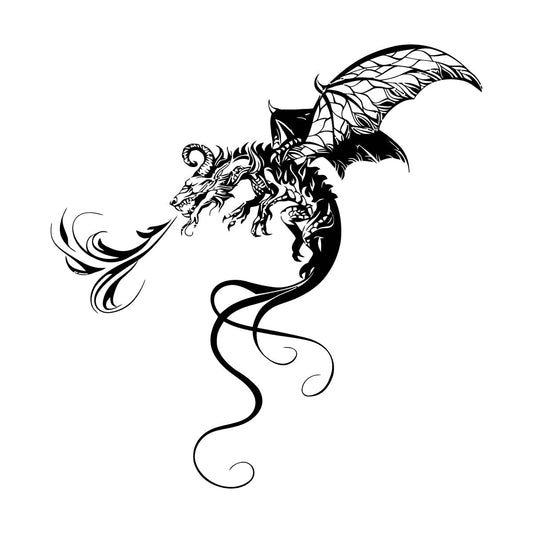 Wall Decals Flying Firebringer Dragon Fantasy Fairy Tale Car Body Decoration
