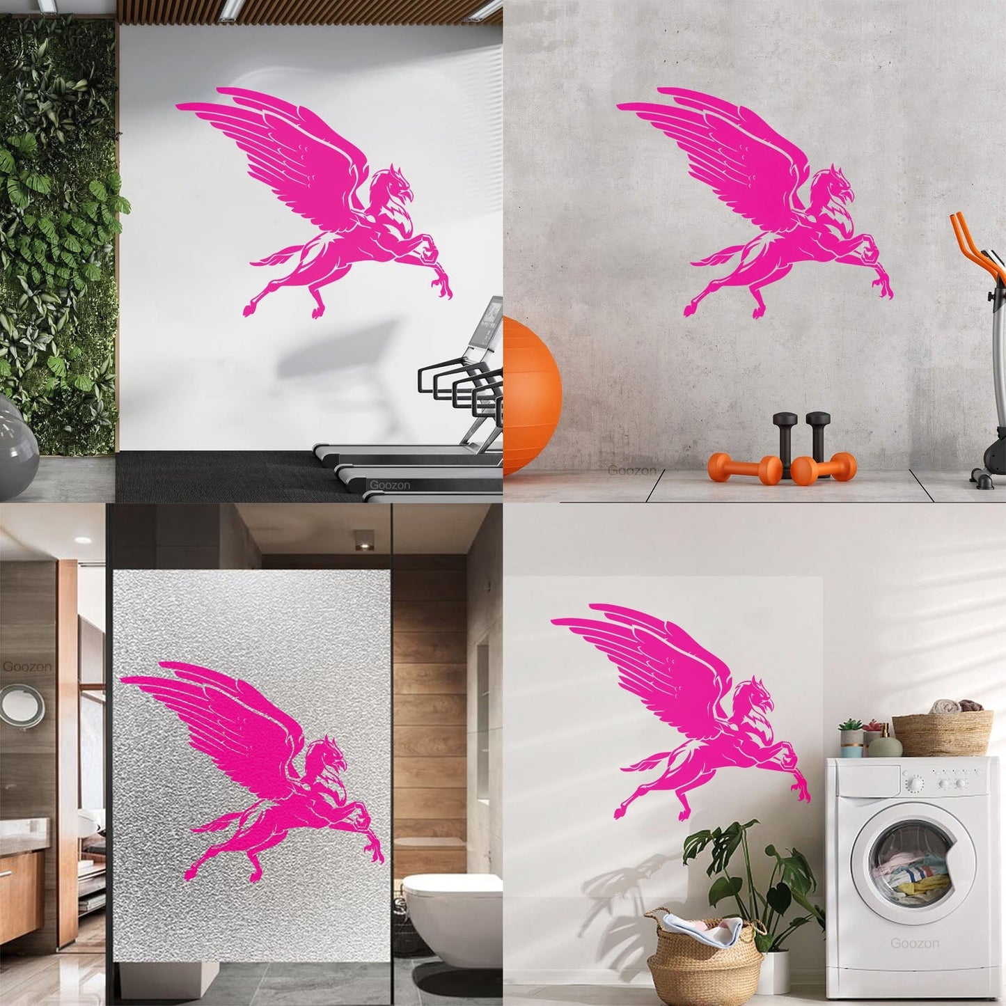 Flying Hippogriff Fantasy Beast Half Eagle And Half Horse Vinyl Wall Decals Window Decals