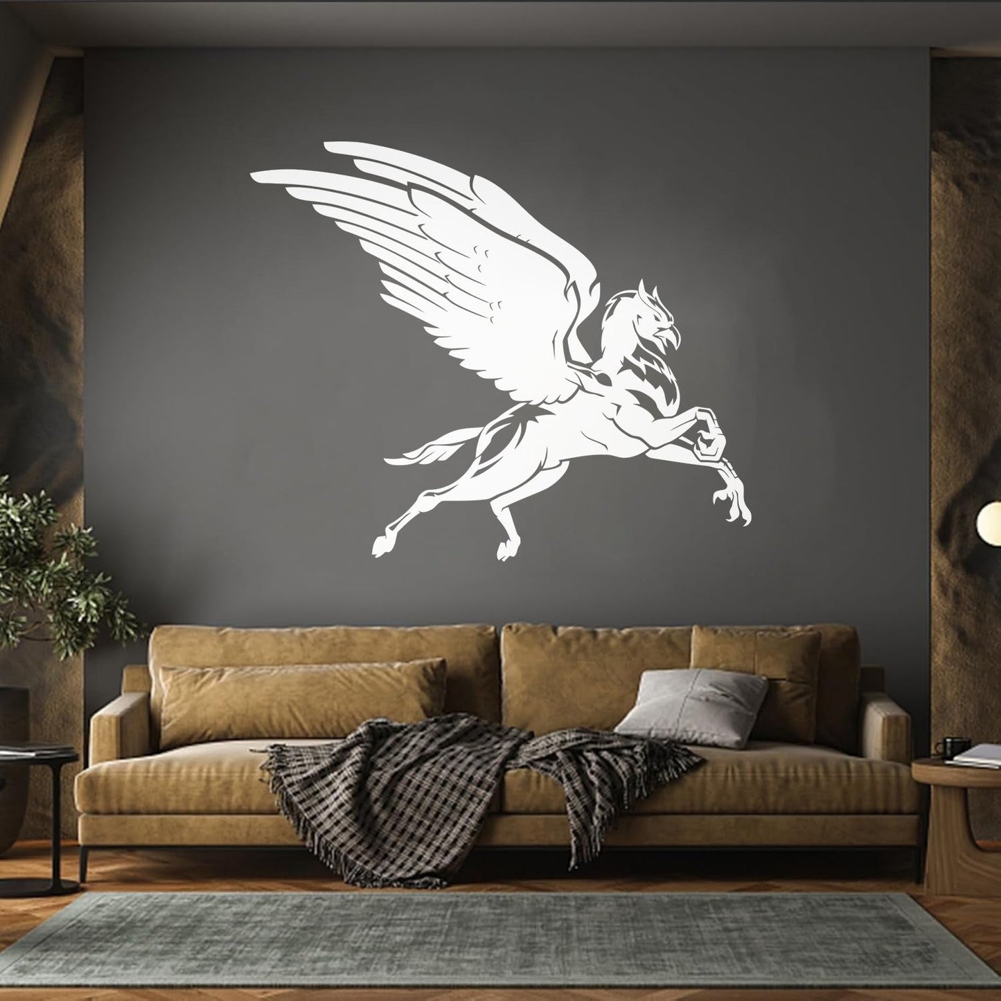 Flying Hippogriff Fantasy Beast Half Eagle And Half Horse Vinyl Wall Decals Window Decals