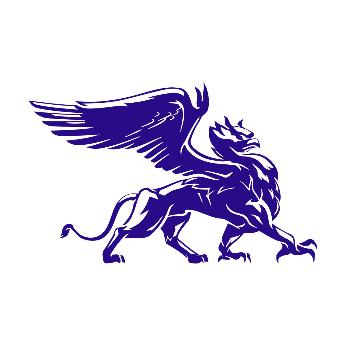 Engraving Decals Griffin Eagle Lion Wings Fantasy Beast Bird Glass Stickers