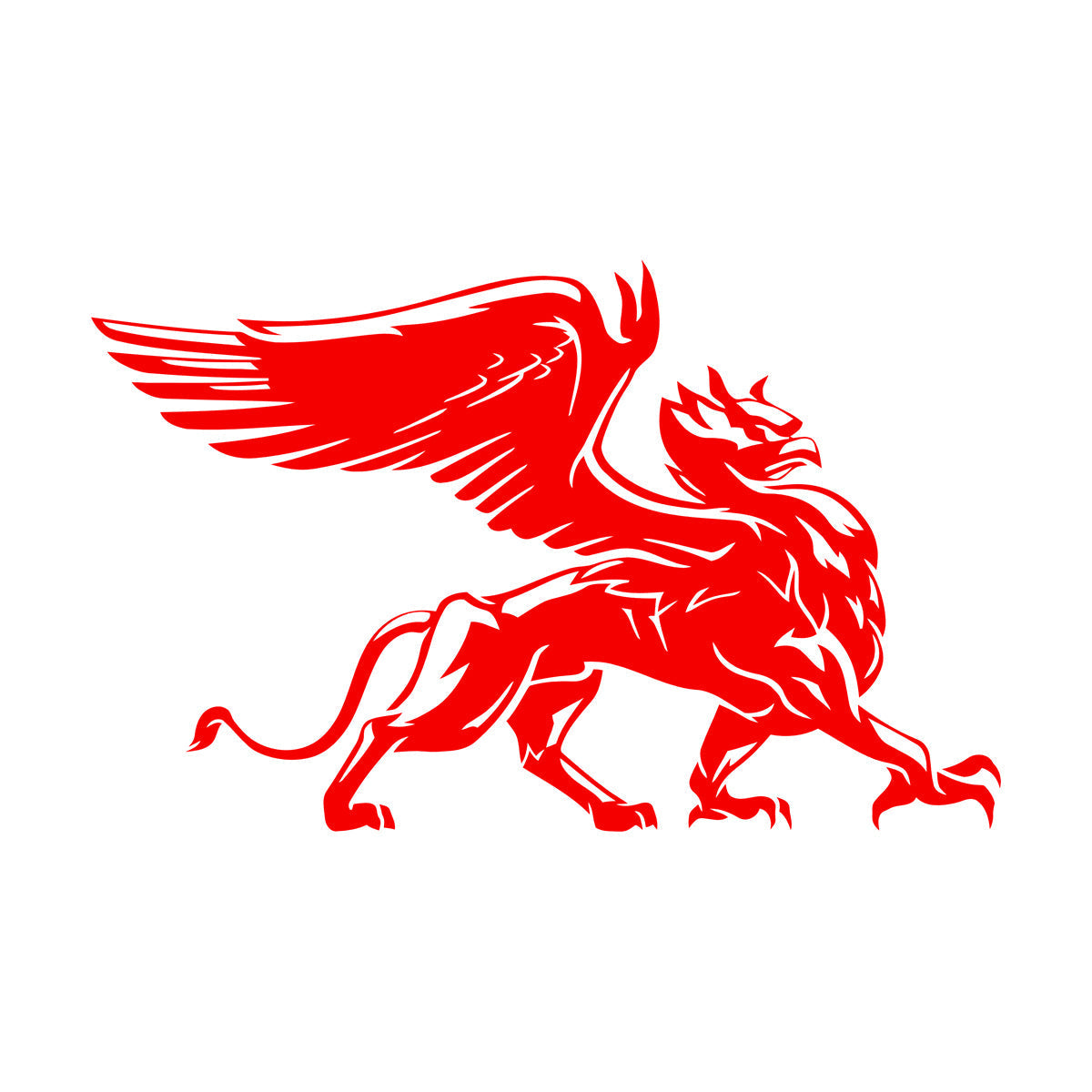 Engraving Decals Griffin Eagle Lion Wings Fantasy Beast Bird Glass Stickers