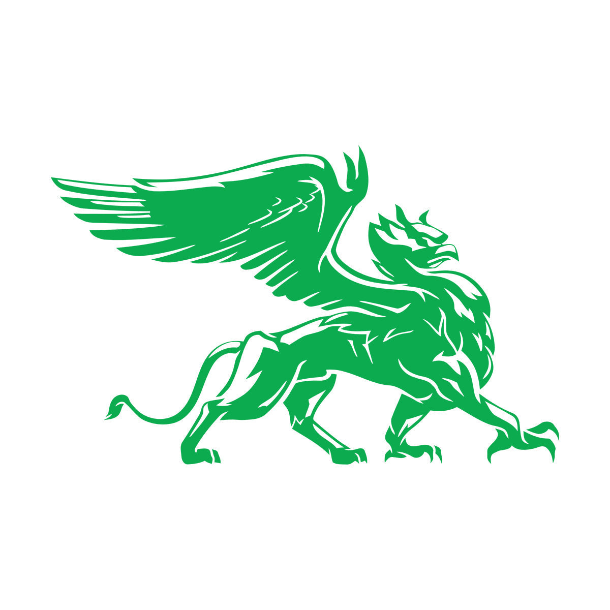 Engraving Decals Griffin Eagle Lion Wings Fantasy Beast Bird Glass Stickers