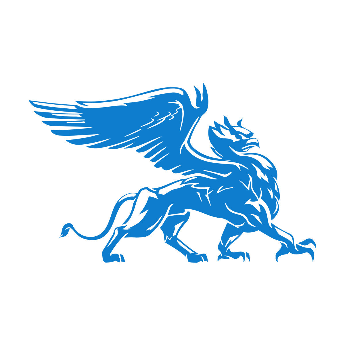 Engraving Decals Griffin Eagle Lion Wings Fantasy Beast Bird Glass Stickers