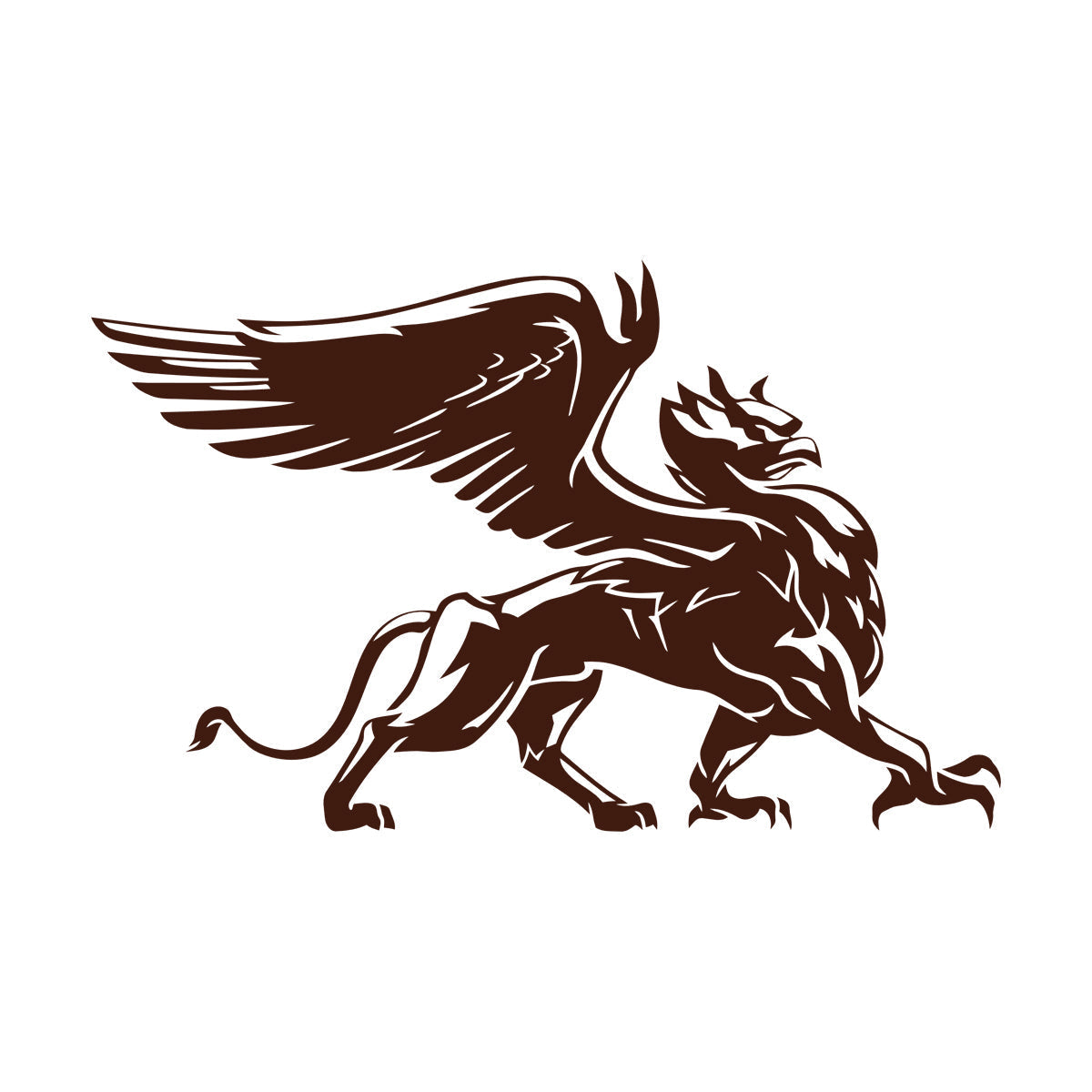 Engraving Decals Griffin Eagle Lion Wings Fantasy Beast Bird Glass Stickers