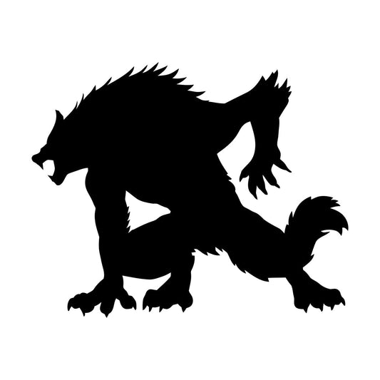 Wall Stickers Paster Paper Werewolf Horror Fantasy Beast Monster Tattoo Culture