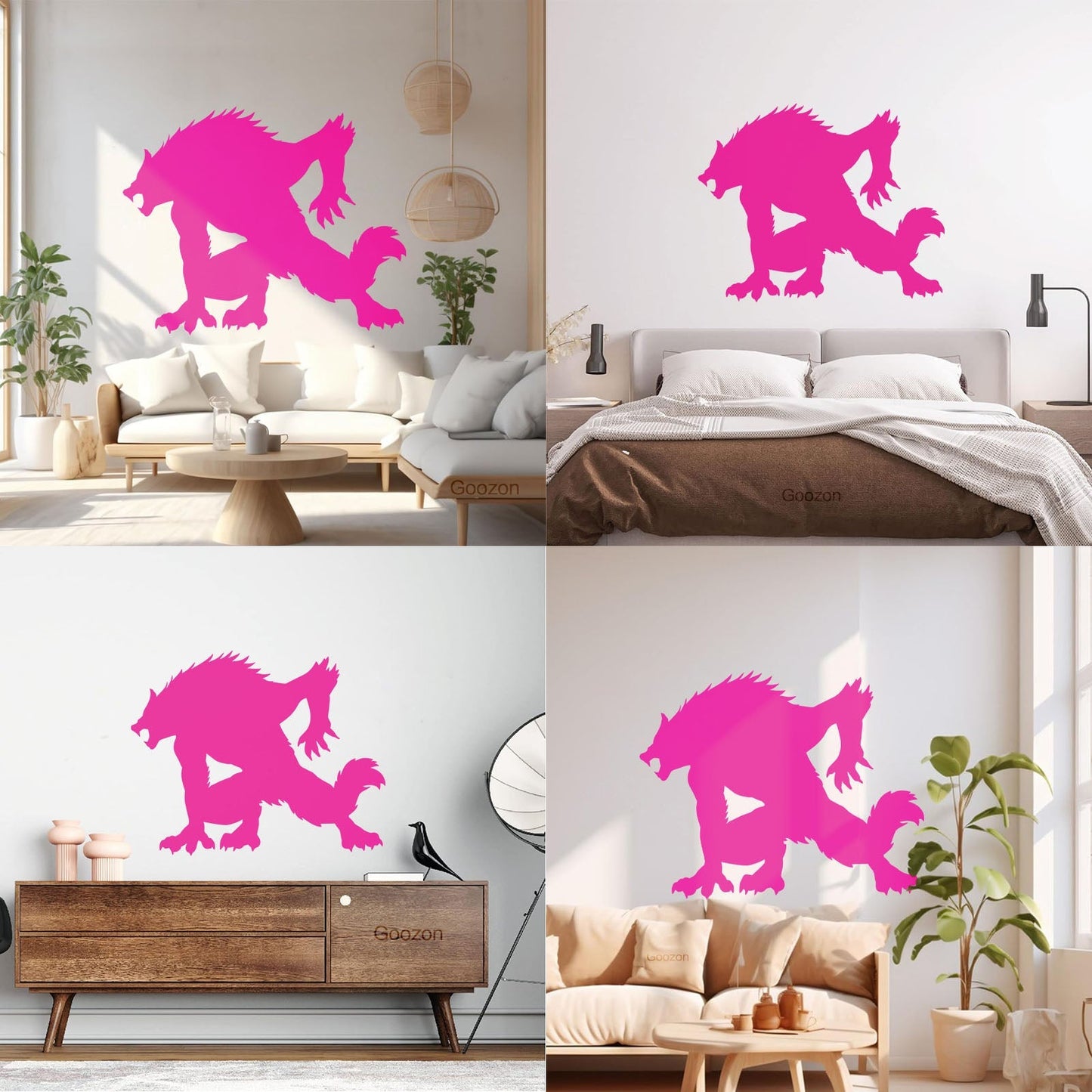 Wall Stickers Paster Paper Werewolf Horror Fantasy Beast Monster Tattoo Culture