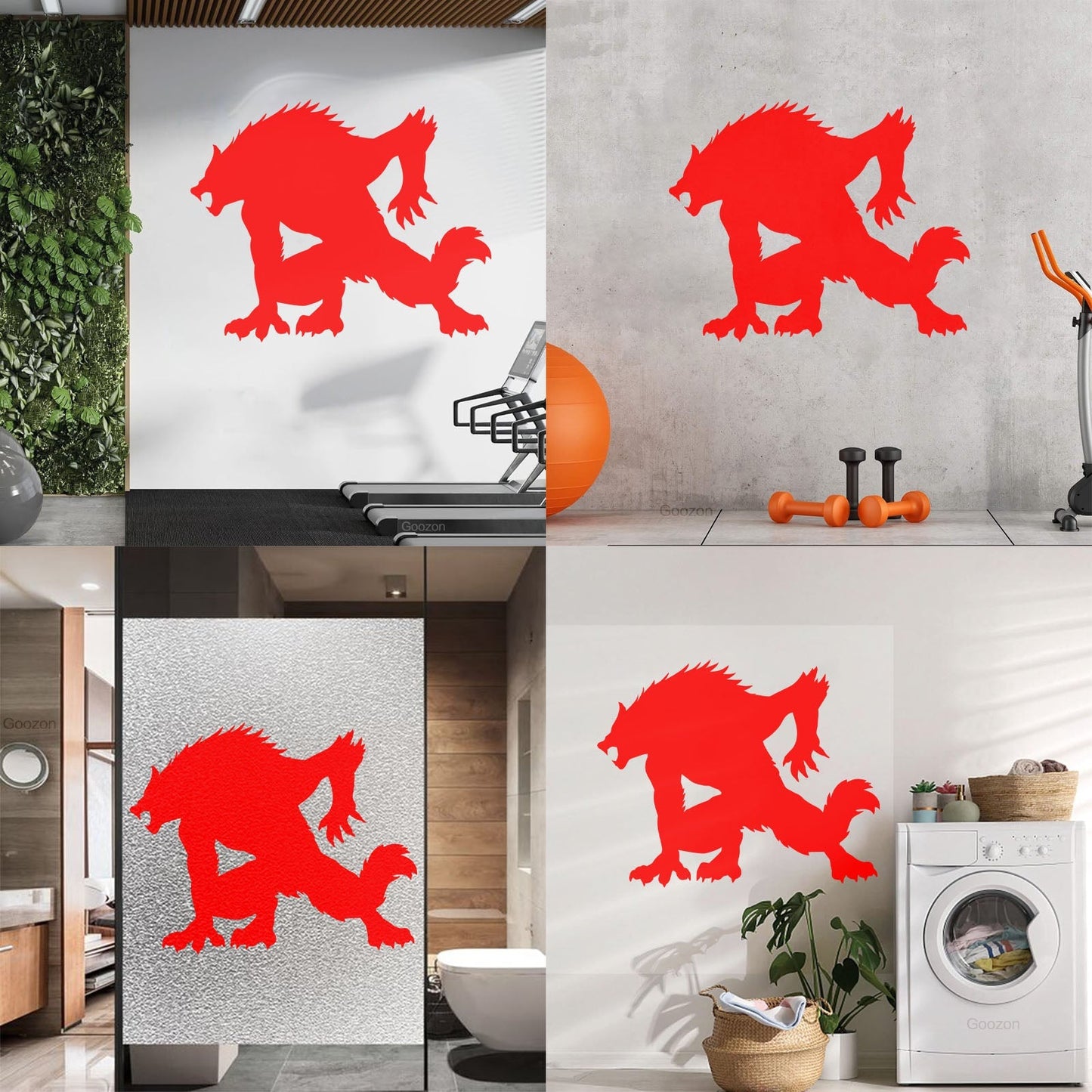 Wall Stickers Paster Paper Werewolf Horror Fantasy Beast Monster Tattoo Culture
