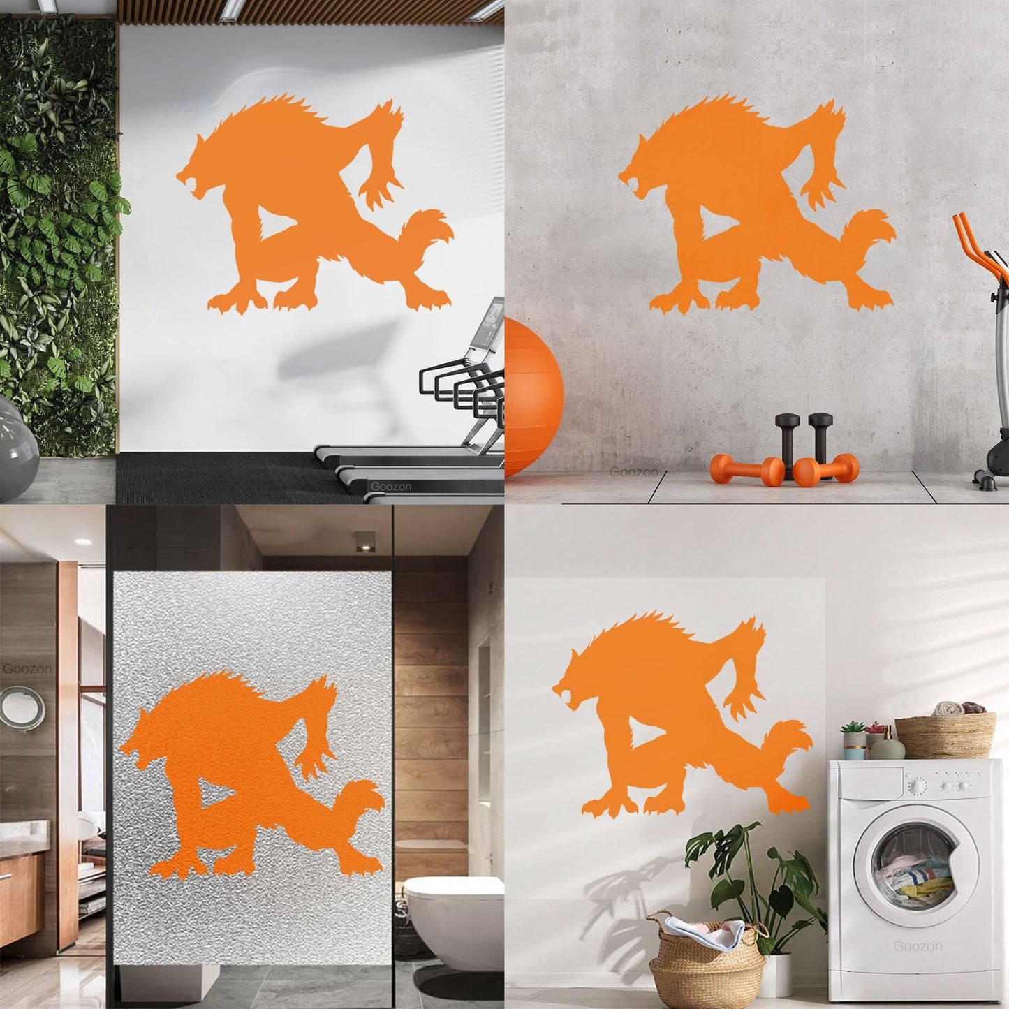 Wall Stickers Paster Paper Werewolf Horror Fantasy Beast Monster Tattoo Culture