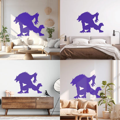 Wall Stickers Paster Paper Werewolf Horror Fantasy Beast Monster Tattoo Culture