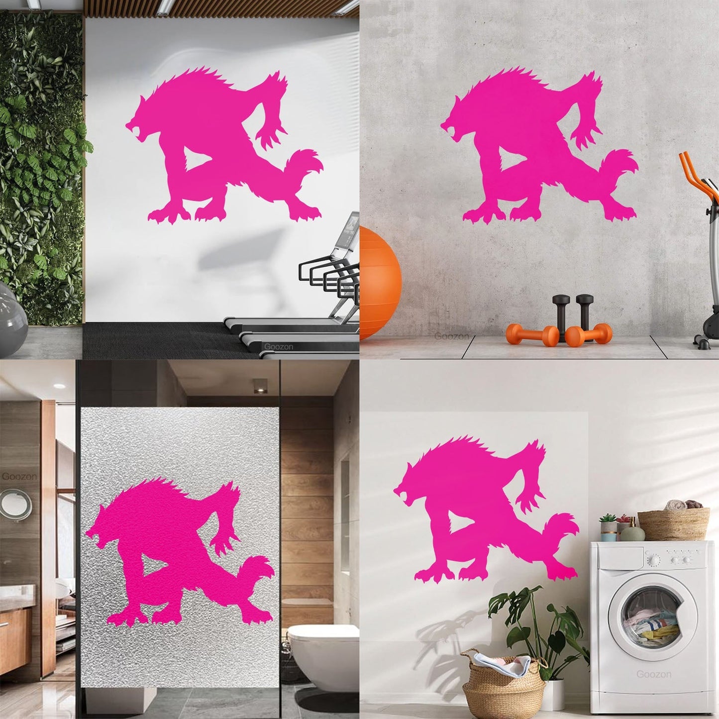 Wall Stickers Paster Paper Werewolf Horror Fantasy Beast Monster Tattoo Culture